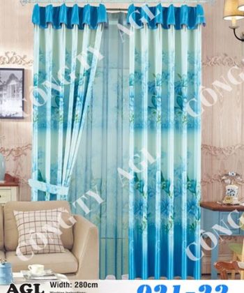 Rèm vải bố hoa văn 2 mặt