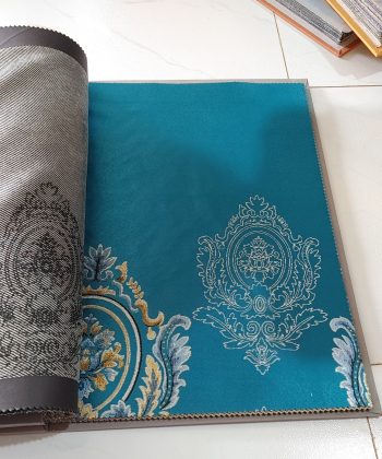 Rèm vải hoa văn thêu