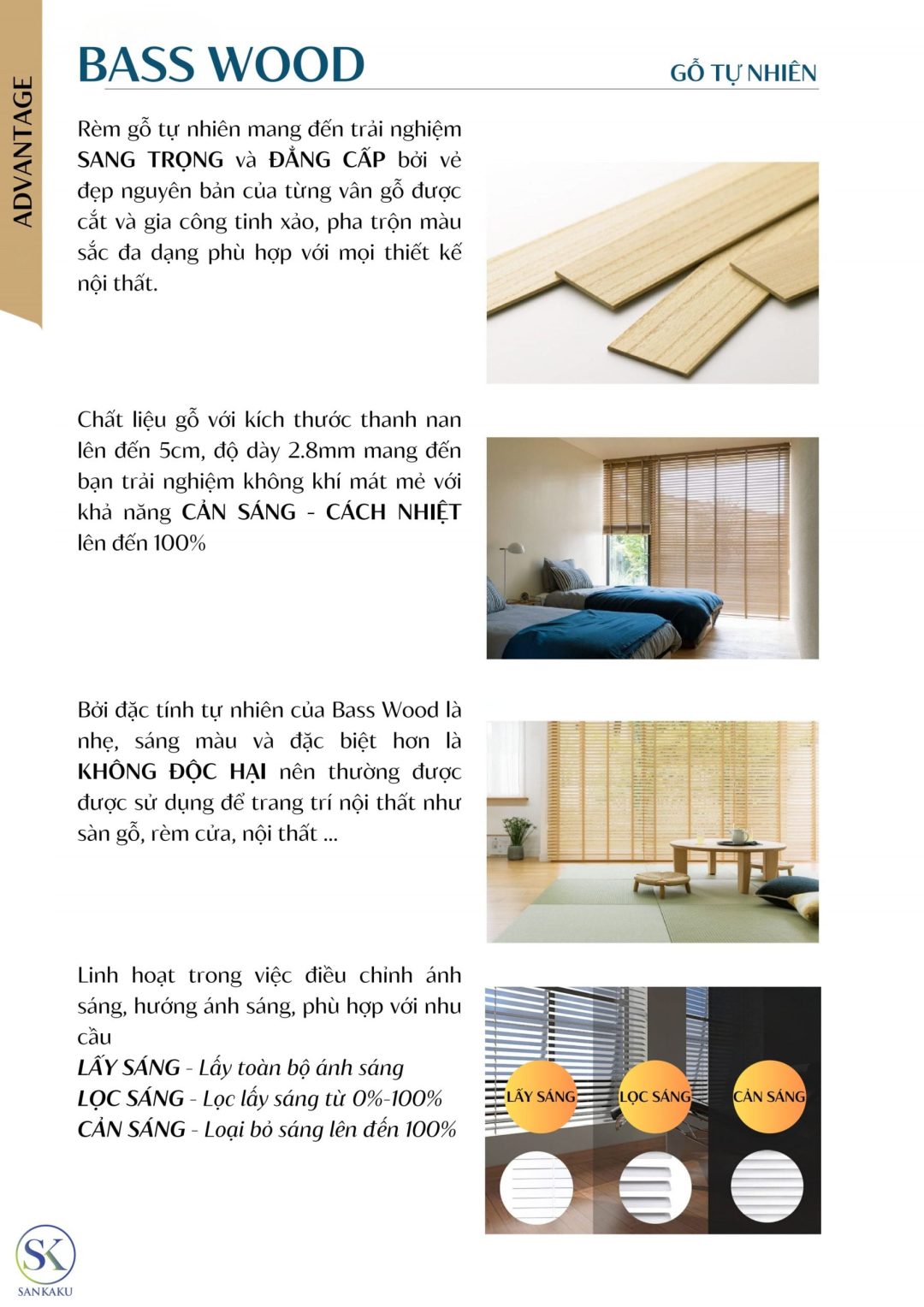 RÈM SÁO NHỰA GIẢ GỖ SKK - Hình ảnh 5