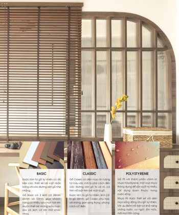 Rèm sáo nhựa giả gỗ (PS)
