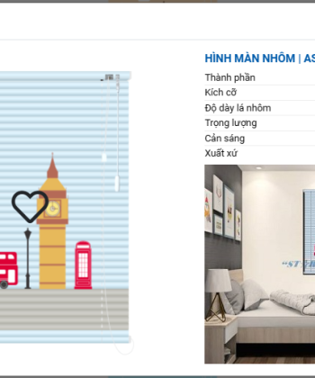 RÈM SÁO NHÔM IN TRANH SB 50 hinh 16 1