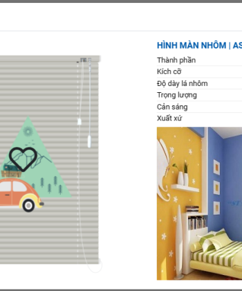 RÈM SÁO NHÔM IN TRANH SB 42 hinh 24 1