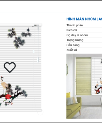 RÈM SÁO NHÔM IN TRANH SB 38 hinh 28 1