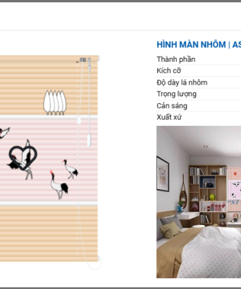 RÈM SÁO NHÔM IN TRANH SB 37 hinh 29 1