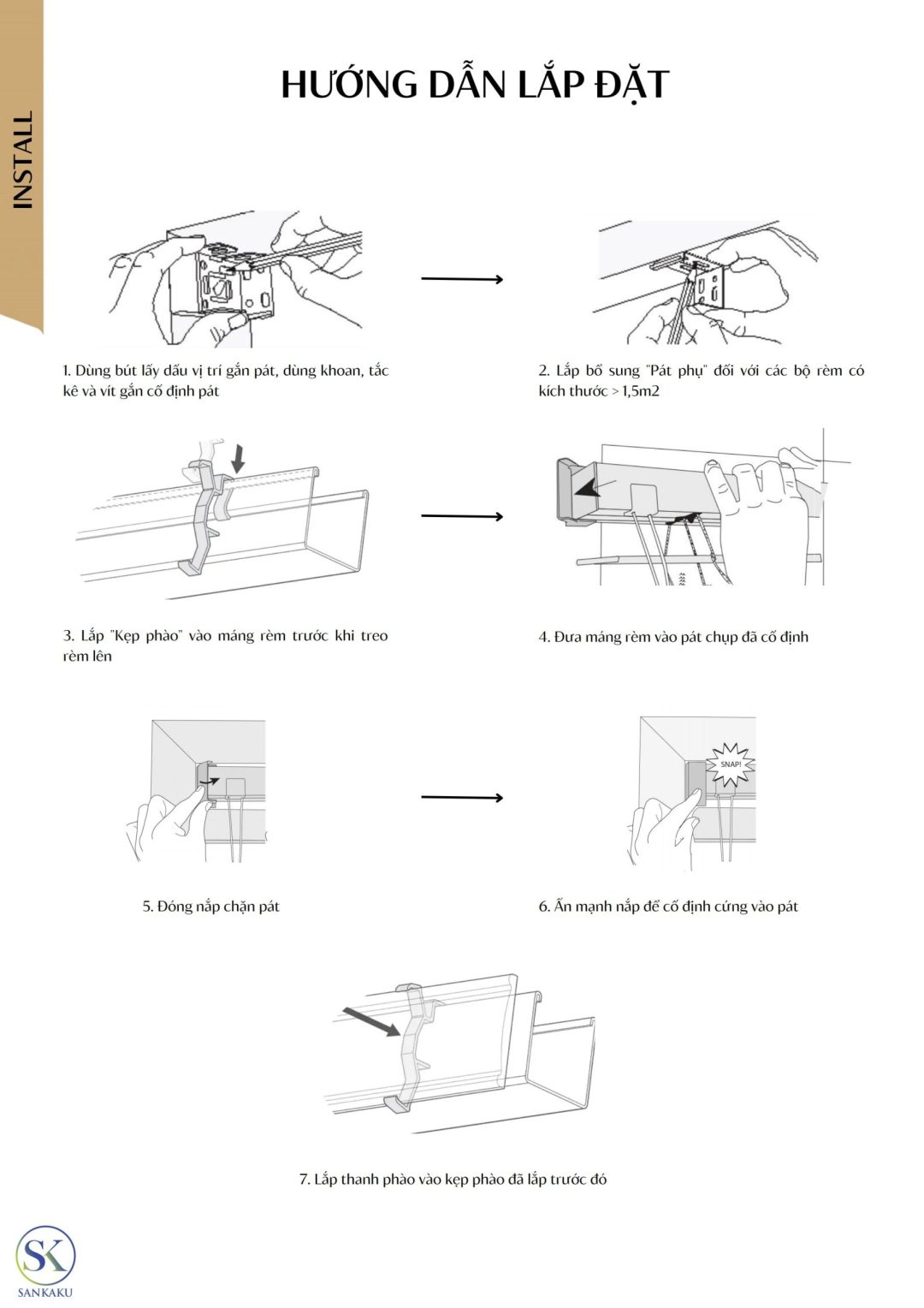 RÈM SÁO NHỰA GIẢ GỖ SKK - Hình ảnh 9