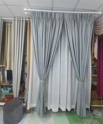 Rèm Vải Xám Họa Tiết VPG 31-27. 41 rem cua 12