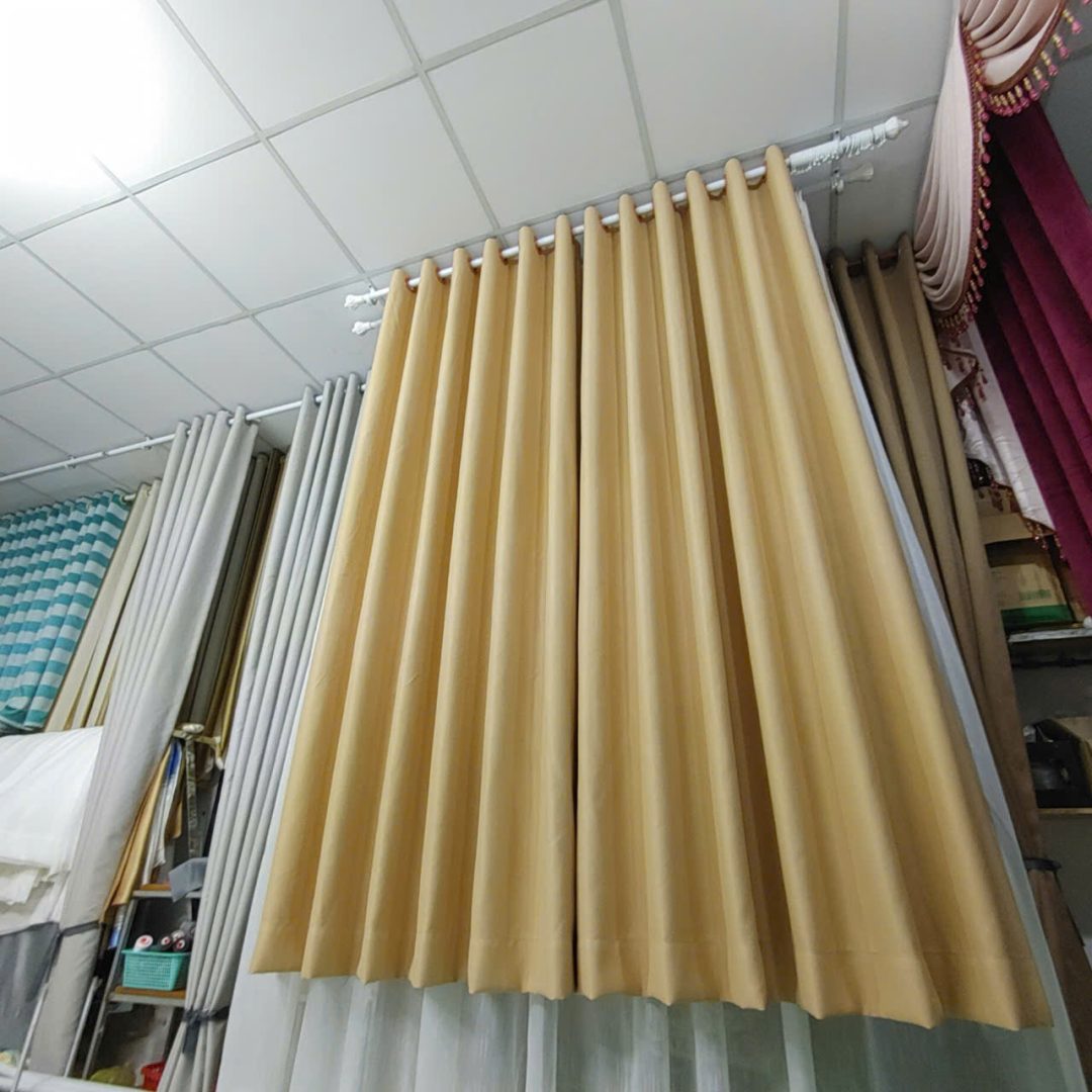 Rèm vải trơn Vàng A 423 5. - Hình ảnh 8