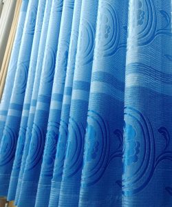 Rèm Vải Nhẹ Nhàng Màu Xanh Dương Có Hoa Văn TMD 312-58