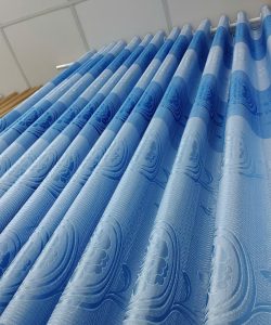 Rèm Vải Nhẹ Nhàng Màu Xanh Dương Có Hoa Văn TMD 312-58