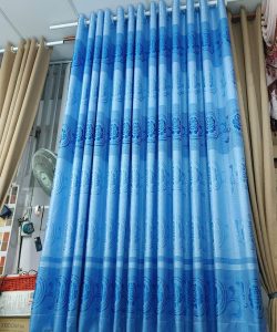 Rèm Vải Nhẹ Nhàng Màu Xanh Dương Có Hoa Văn TMD 312-58
