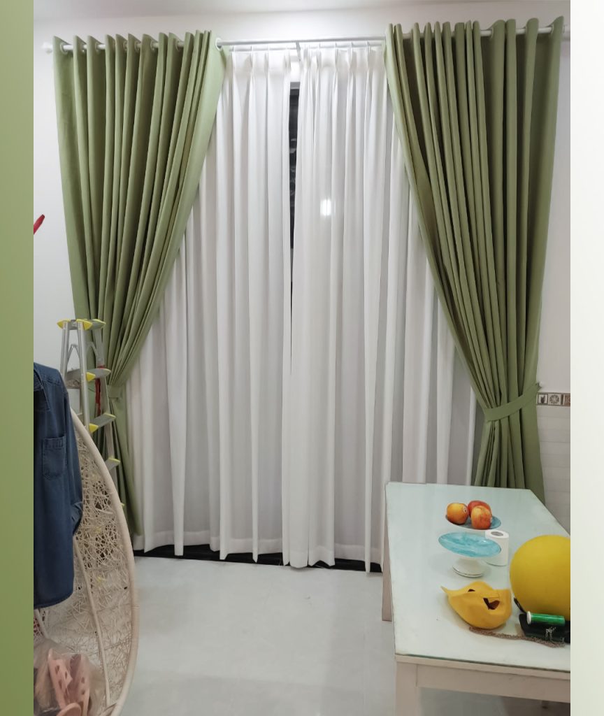 Vải phủ cao su non hoặc tráng bạc rèm cửa gò vấp