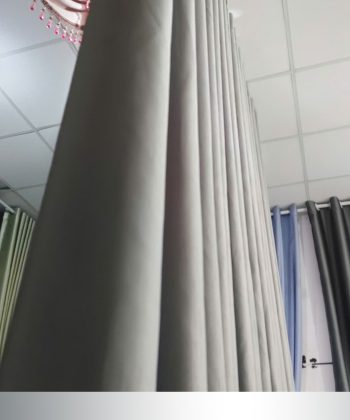 Rèm vải họa tiết nổi 241214 xanh và xám 52 rem cua go vap 20