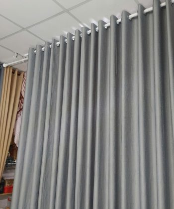 Rèm vải họa tiết nổi 241214 xanh và xám 54 rem cua go vap 22