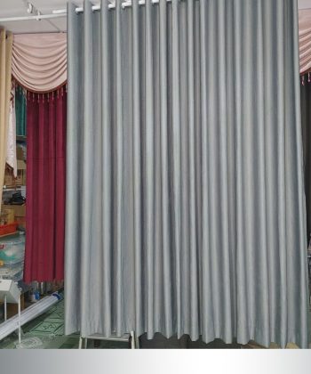 Rèm vải họa tiết nổi 241214 xanh và xám 55 rem cua go vap 23