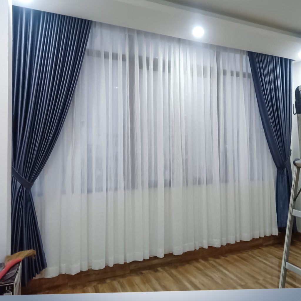 Vải dệt 3 lớp (Blackout fabric) Rèm Cửa Chống Nắng Gò Vấp Cản Sáng