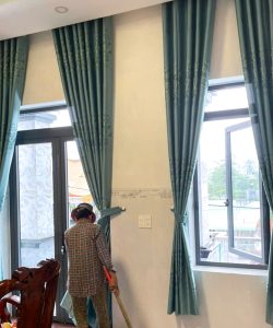 Rèm Cửa Tại Phước Thái 251119 Long Thành - Thi Công Rèm Gấm Thêu | Cản Sáng 98% 12 rem cua ra vao ban cong va rem cua so phong khach 2