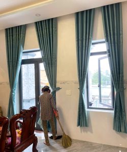 Rèm Cửa Tại Phước Thái 251119 Long Thành - Thi Công Rèm Gấm Thêu | Cản Sáng 98% 11 rem cua ra vao ban cong va rem cua so phong khach