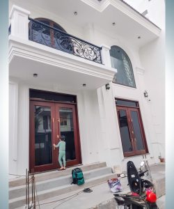 Alternative view of Thi Công Rèm Cửa Thông Tầng Phòng Khách Tại Lê Đức Thọ An Hội Tây | Rèm Cửa Thiên Kim
