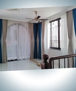 Thi Công Rèm Cửa Thông Tầng Phòng Khách Tại Lê Đức Thọ An Hội Tây | Rèm Cửa Thiên Kim 30 Rem cua sanh lau 1