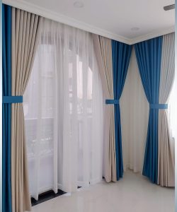 Thi Công Rèm Cửa Thông Tầng Phòng Khách Tại Lê Đức Thọ An Hội Tây | Rèm Cửa Thiên Kim 29 Rem cua sanh lau 2