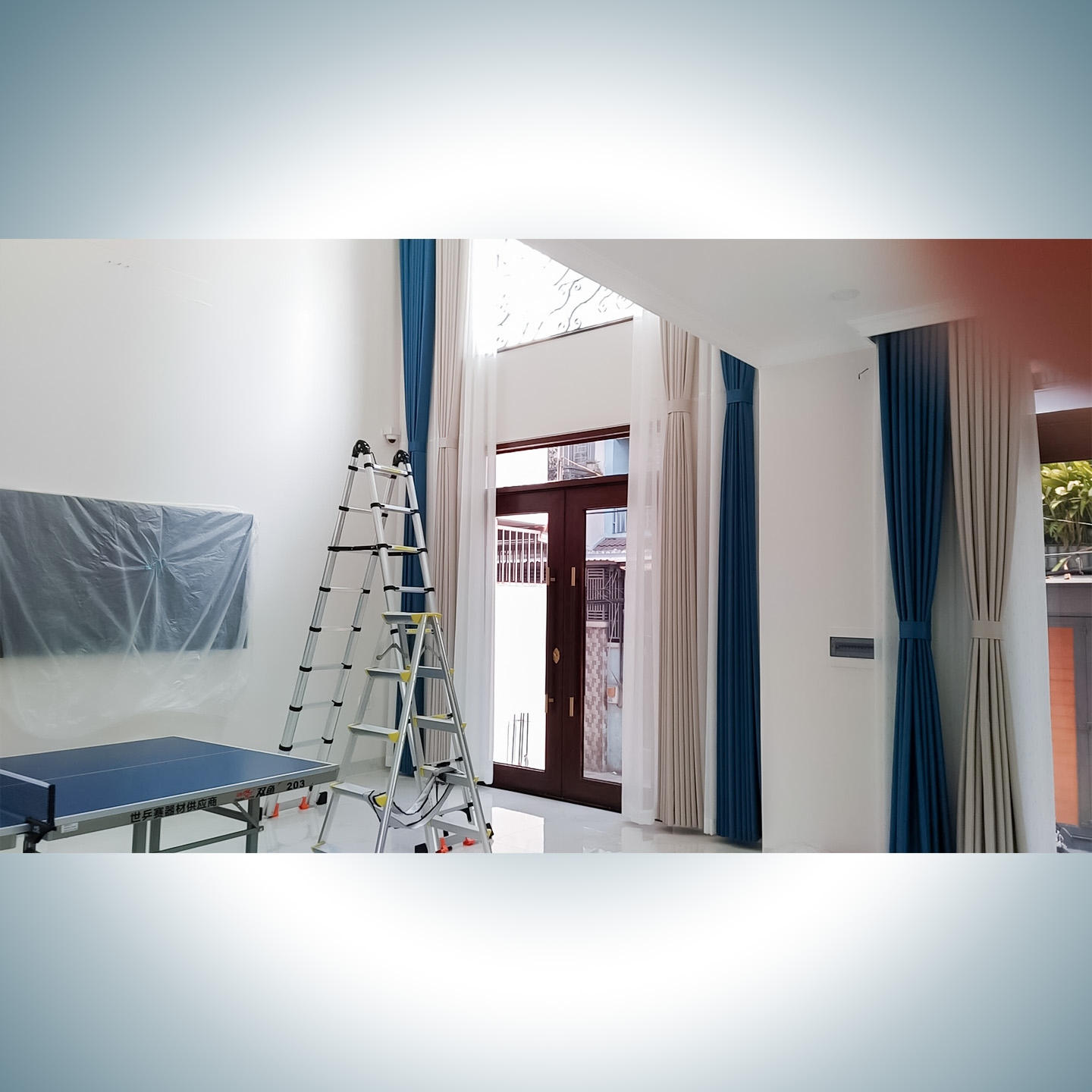 Thi Công Rèm Cửa Thông Tầng Phòng Khách Tại Lê Đức Thọ An Hội Tây | Rèm Cửa Thiên Kim 7 Thi Công Rèm Cửa Thông Tầng Phòng Khách Tại Lê Đức Thọ An Hội Tây | Rèm Cửa Thiên Kim - Ảnh 5
