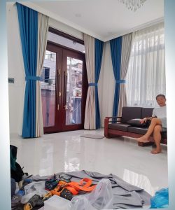 Thi Công Rèm Cửa Thông Tầng Phòng Khách Tại Lê Đức Thọ An Hội Tây | Rèm Cửa Thiên Kim 32 rem cua phong khach 1