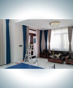 Thi Công Rèm Cửa Thông Tầng Phòng Khách Tại Lê Đức Thọ An Hội Tây | Rèm Cửa Thiên Kim 31 rem cua phong khach