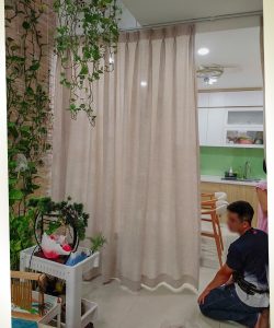 Lắp Đặt Rèm Cửa Đường Phan Văn Trị Gò Vấp – Rèm Spa Vải Voan Linen May Xếp Ly 7 lap dat rem cua duong nguyen van luong Spa