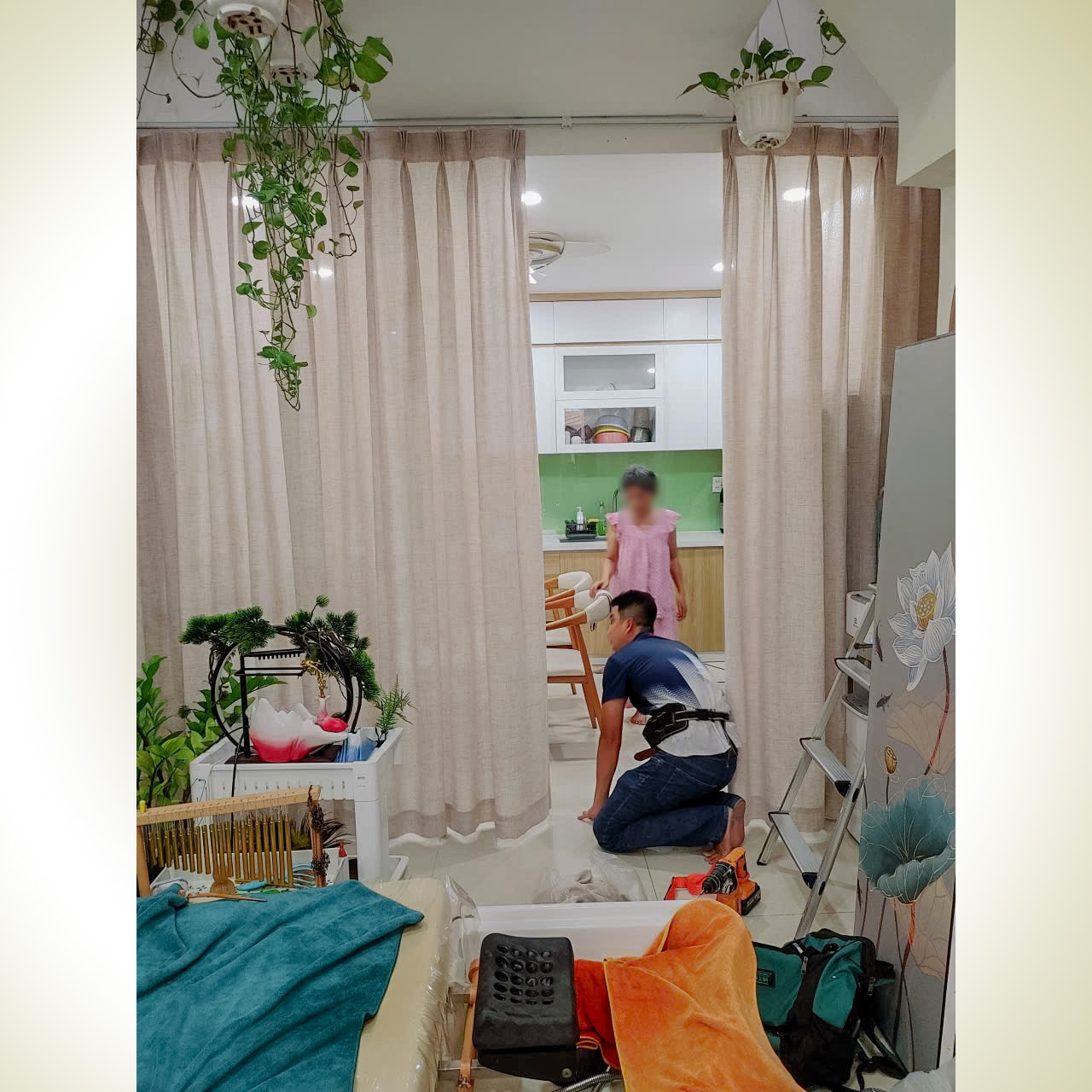 Lắp Đặt Rèm Cửa Đường Phan Văn Trị Gò Vấp – Rèm Spa Vải Voan Linen May Xếp Ly 9 Lắp Đặt Rèm Cửa Đường Phan Văn Trị Gò Vấp