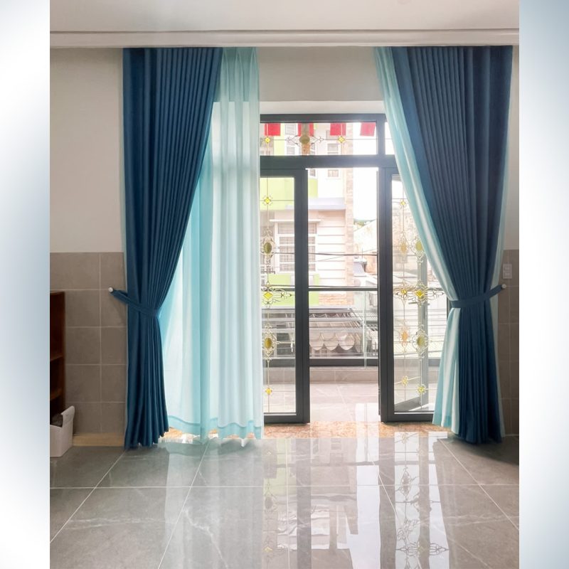 Rèm cửa 2 lớp phòng khách Rèm cửa 2 lớp đẹp giá rẻ chống nắng cách nhiệt