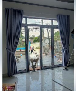 Lắp Đặt Rèm Vải Gò Vấp Trọn Gói, Giá Rẻ - Rèm Thiên Kim 9 rem vai xam phong khach