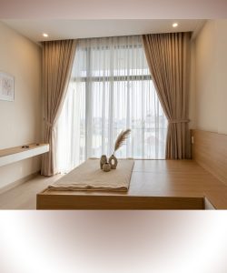 Lắp Đặt Rèm Cửa Phòng Ngủ Thạnh Xuân Quận 12 | Rèm Cửa 2 Lớp 9 rem cua 2 lop rem voan linen va voan hoa tiet 1